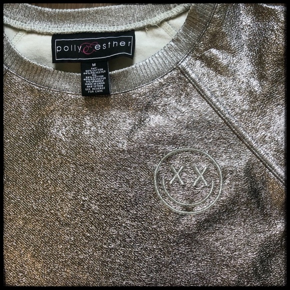 Polly & Esther Metallic Foil Sweatshirt - Picture 4 of 6